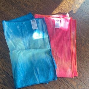 Colorful manduka eQua hot yoga hand towels